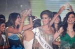 Sara ElKhouly Miss Egypt World 2010 and Miss Universe Egypt 2010 Donia Hamed crowning the new Miss Egypt World 2014 Amina Ashraf and Miss Egypt 2014 Lara Debbane